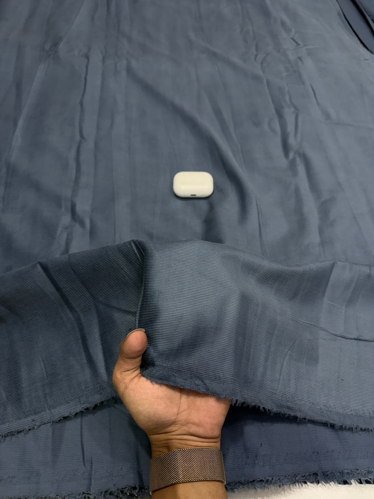 Buy Premium Corduroy Solid Slate Blue Grey Fabric 26 Wales