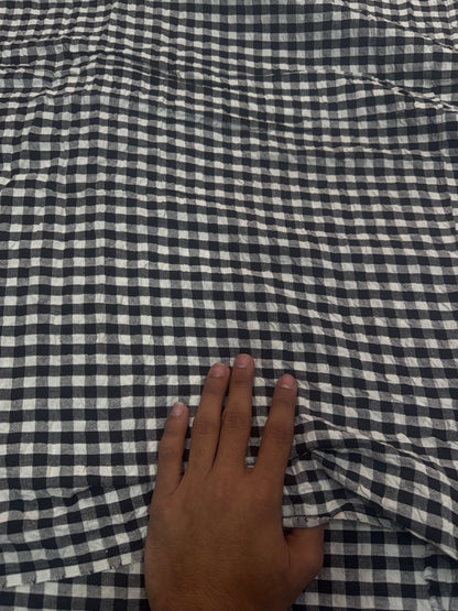 Buy Premium Cotton Seersucker Monochrome Classic Gingham Fabric