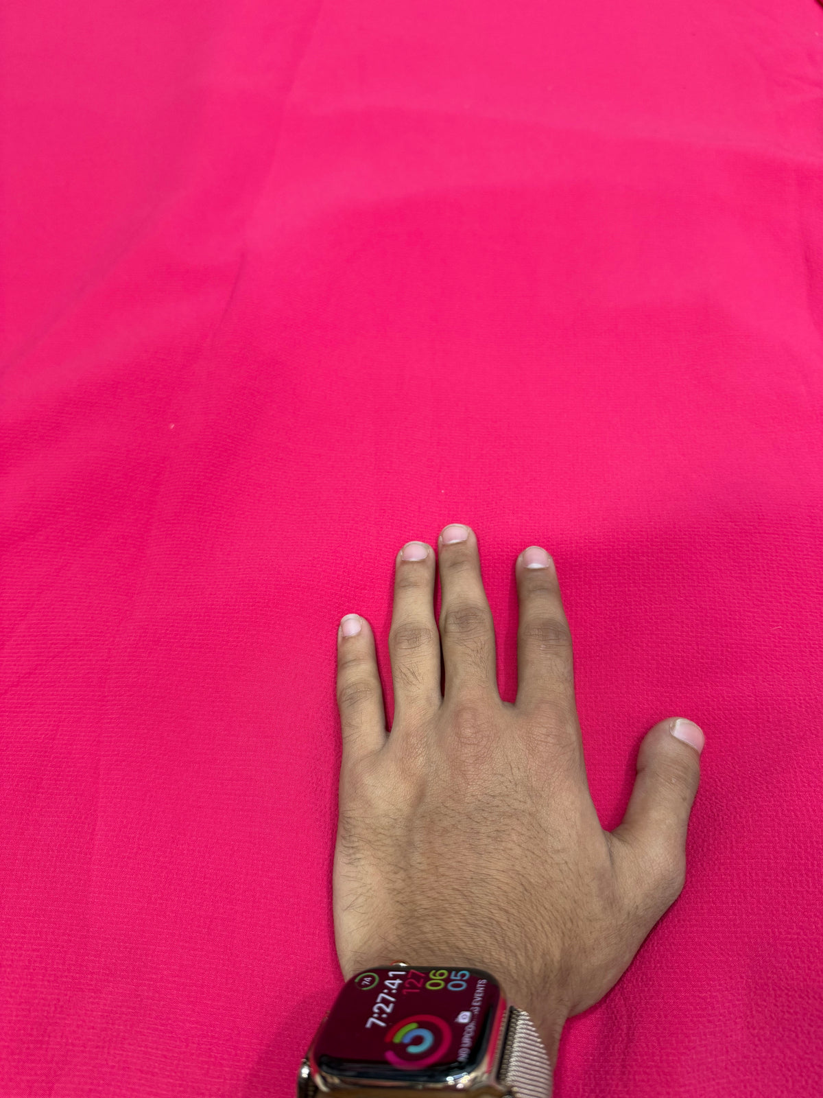Buy Premium Georgette Solid Magenta Raspberry Pink Fabric (52inch Width)