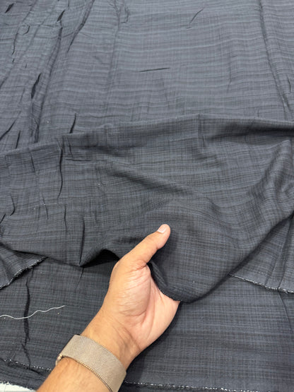 Buy Solid Grey Black Cotton Self Check