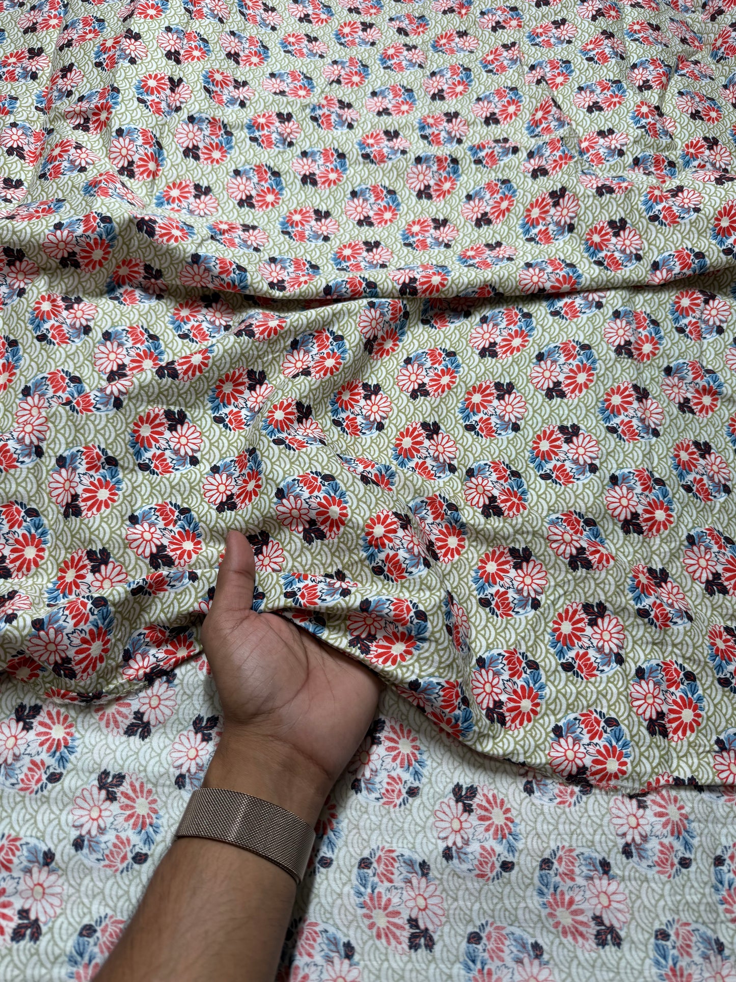 Buy Cotton Rayon Twill Daisy Arches Printed Fabric - MAF 