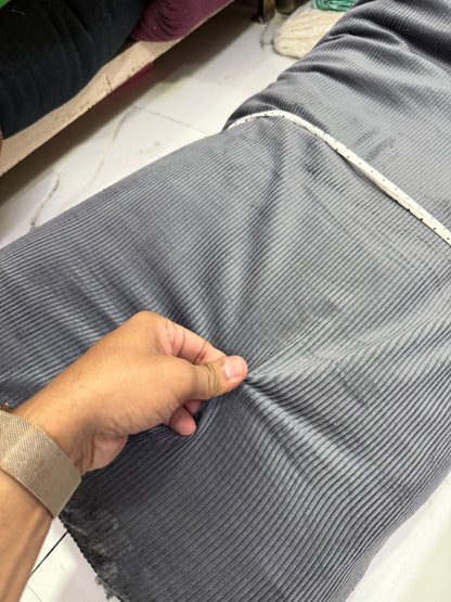 Buy Corduroy Solid Shiny Grey Fabric