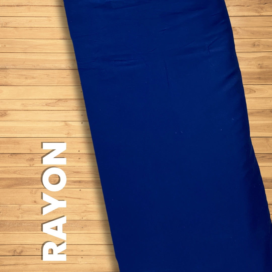 Buy Dark Blue Plain Rayon Fabric - MAF 
