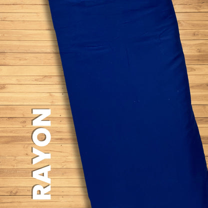 Buy Dark Blue Plain Rayon Fabric - MAF 