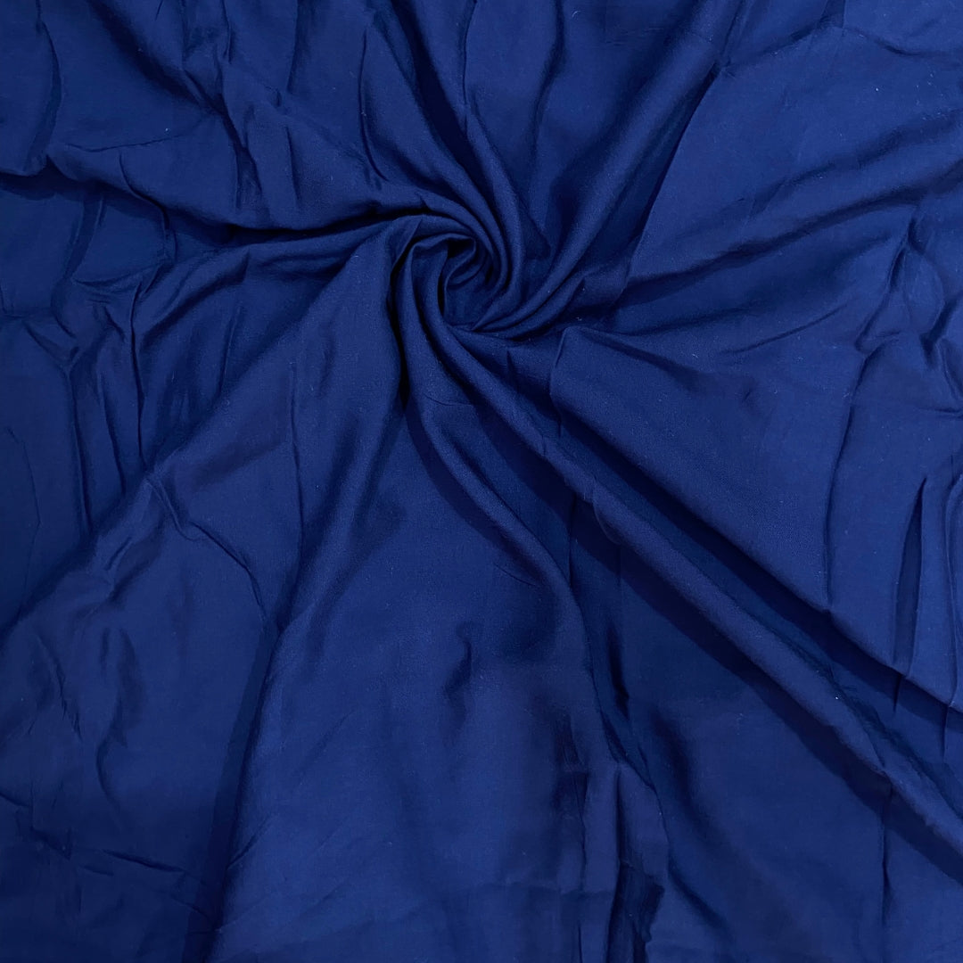 Buy Dark Blue Plain Rayon Fabric - MAF 