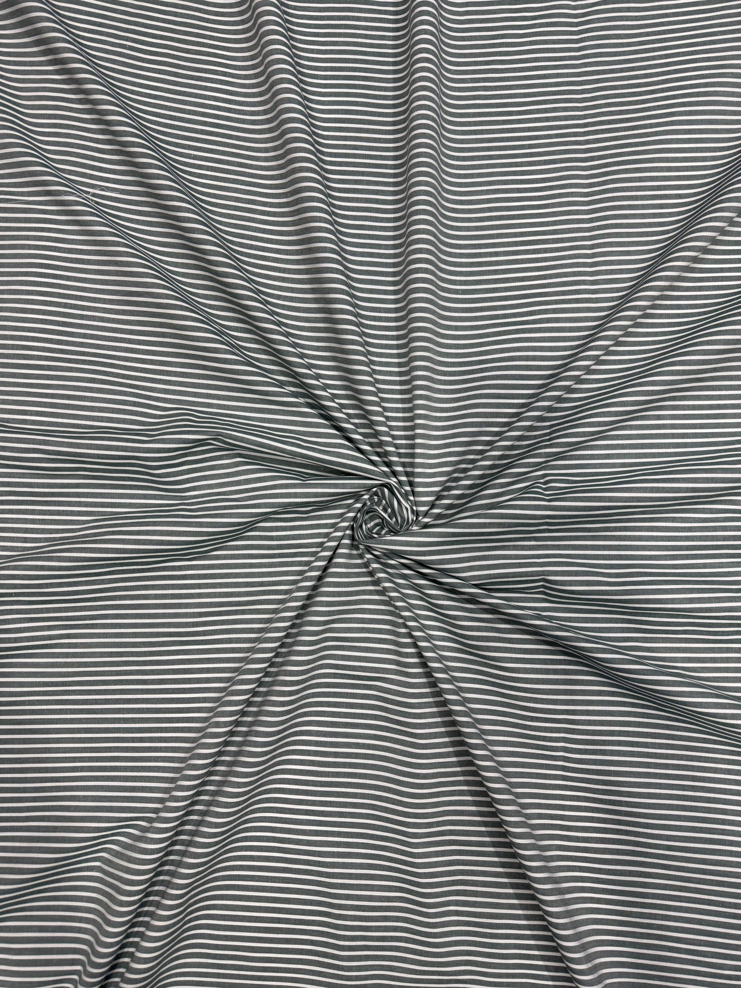 Buy Premium Cotton Arvind Mill Grey & White Yarn Dyed Stripe Printed Fabric