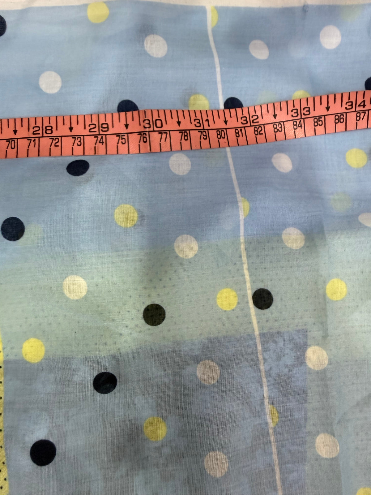 Buy Premium Mul Cotton Blue Polka & Print Combo Panel 80CM