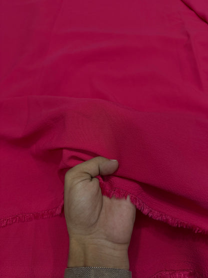 Buy Premium Georgette Solid Magenta Raspberry Pink Fabric (52inch Width)