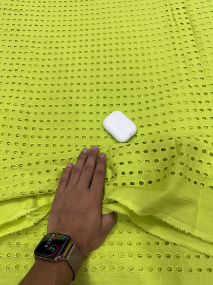 Buy Premium Cotton Cambric Schiffli Citron Eyelet Fabric