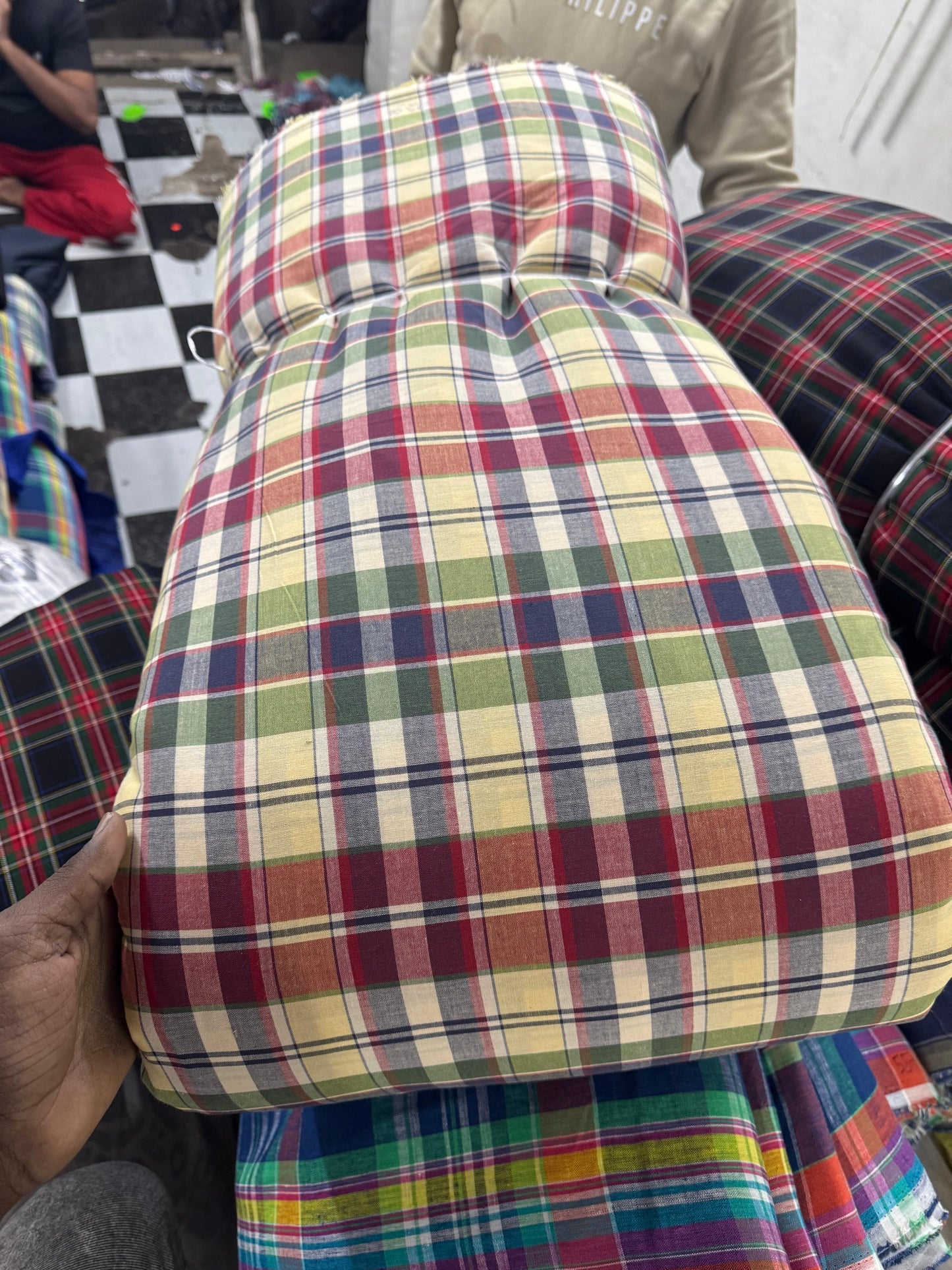 Buy Premium Multi Coloured Cotton Arvind Mill Yarn Dyed Fabric - MAF 