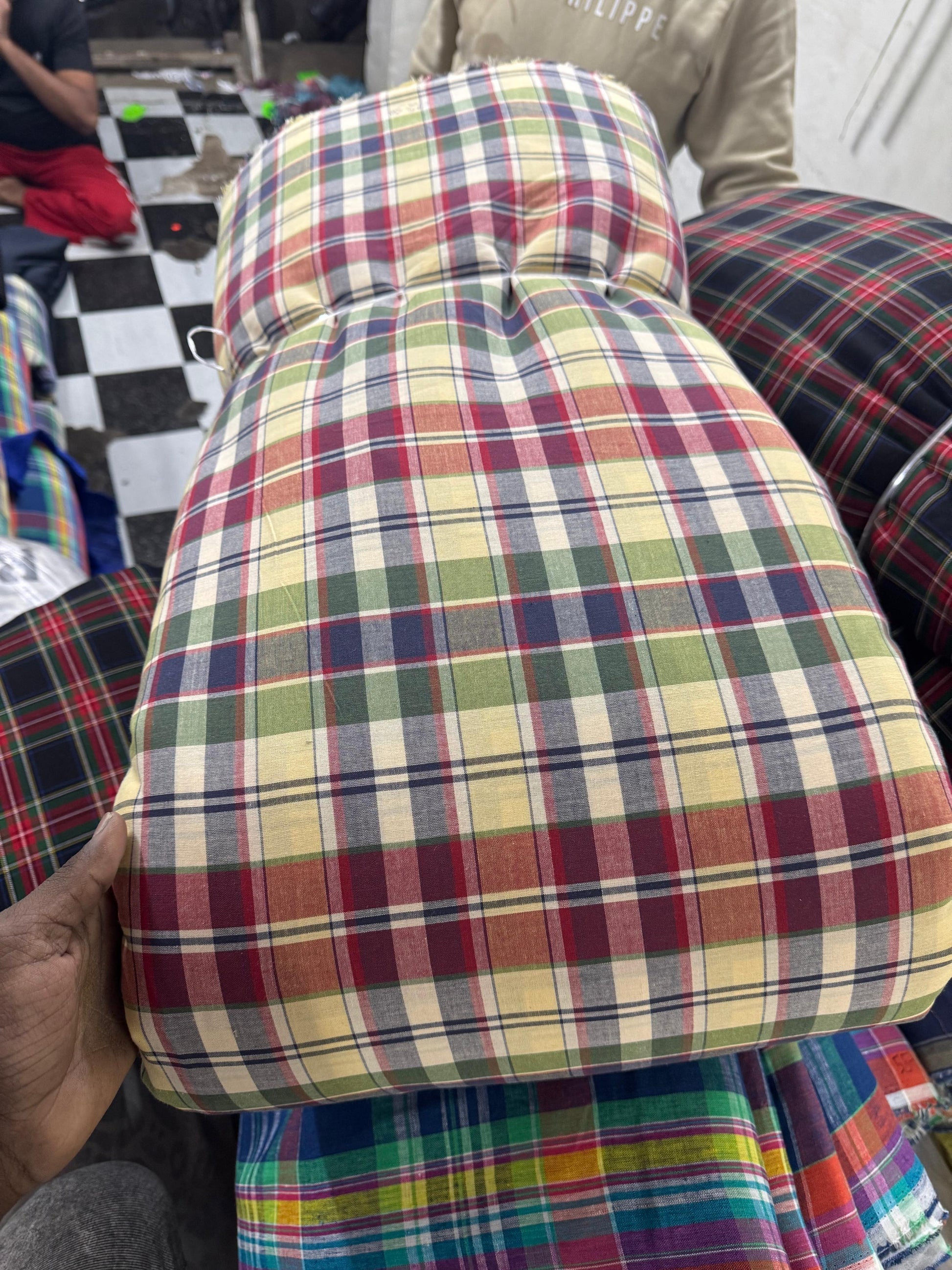 Buy Premium Multi Coloured Cotton Arvind Mill Yarn Dyed Fabric - MAF 