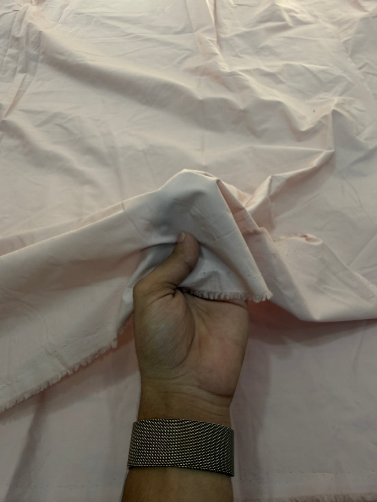 Buy Poplin Solid Peach Blush Pink Fabric