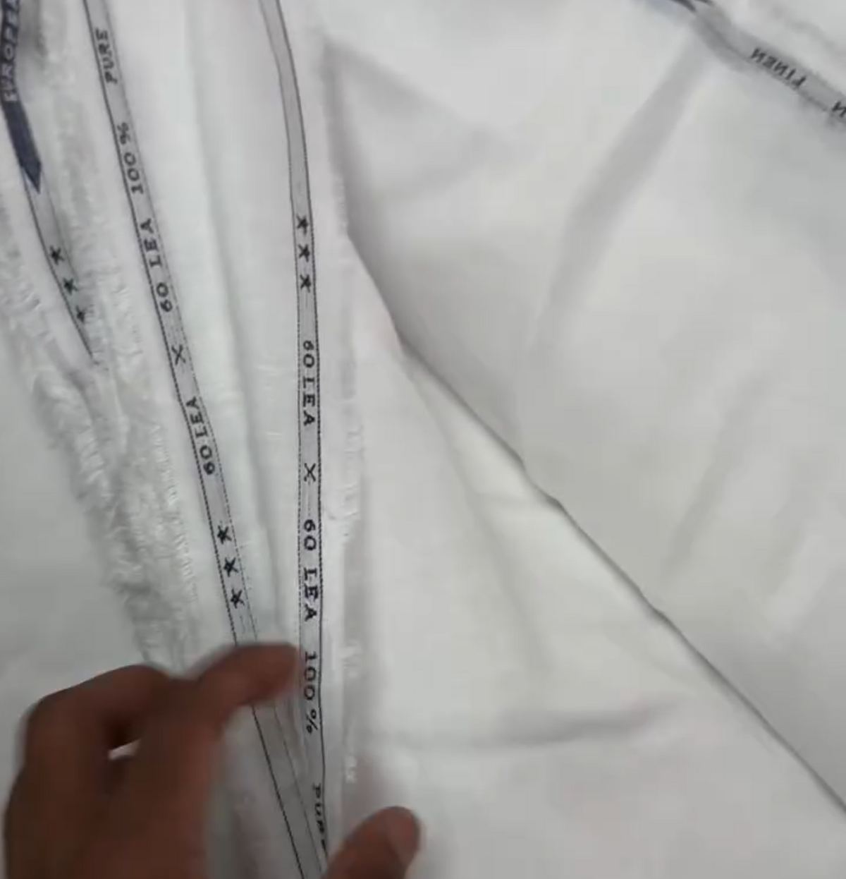 Buy Salvage Imported 100% Linen Pure White