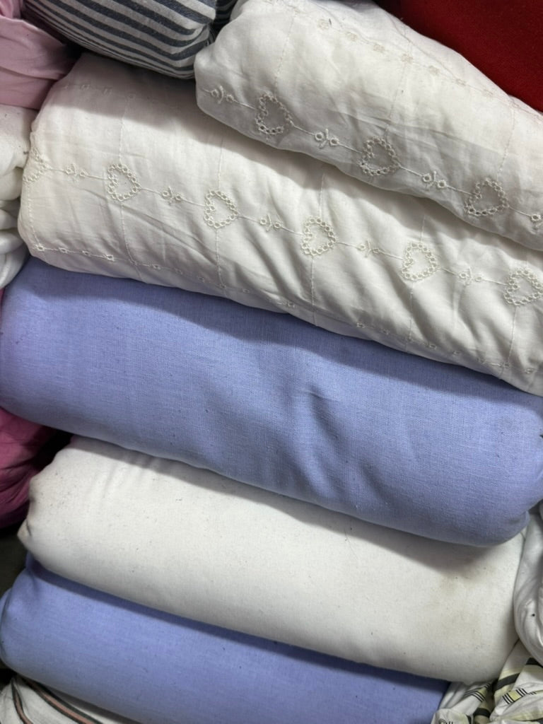 Buy Pure Linen Solid Dust Blue