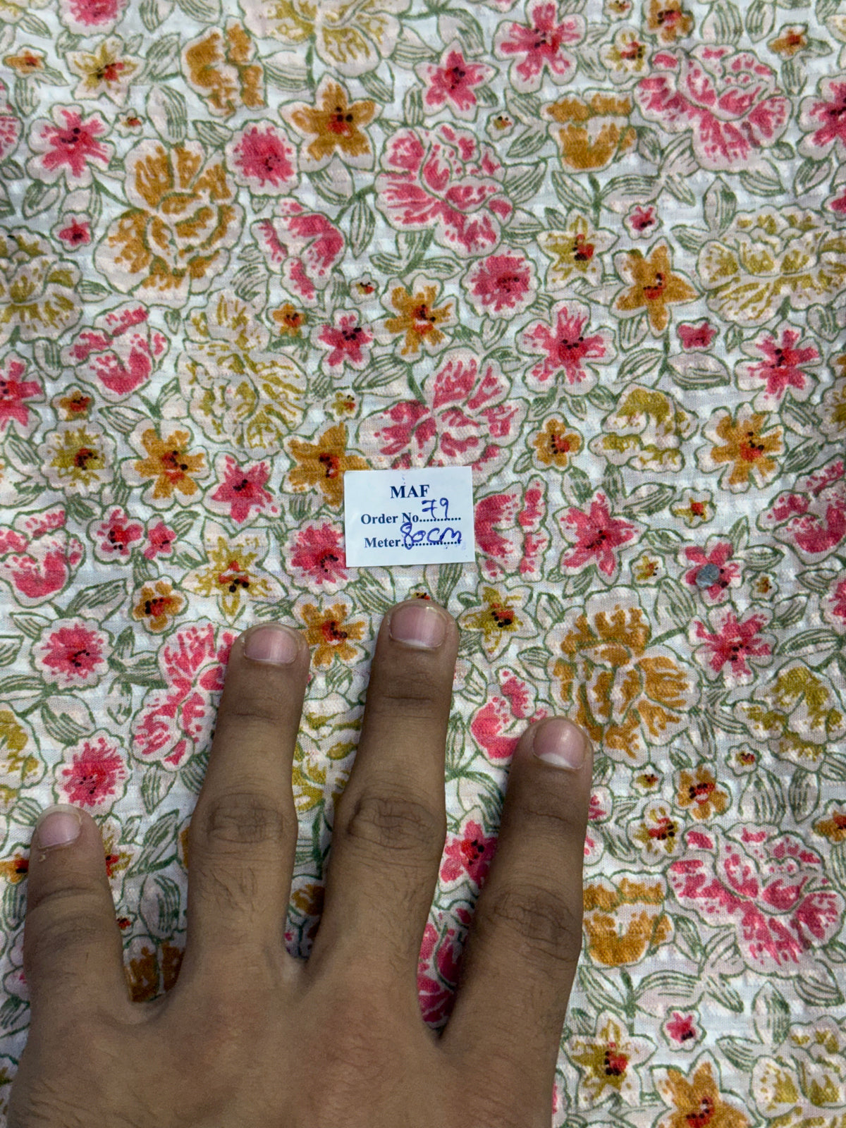 Buy Cutpiece Cotton Seersucker Printed 80 Centimeter