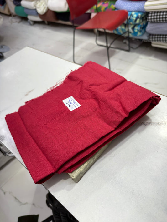 Buy Cutpiece Red Pinkish Linen 50 Centimeter (Copy)