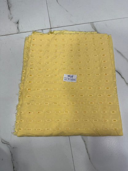 Buy Cutpiece Cotton Hakoba Soothing Yellow Circle Traditional 1 Meter