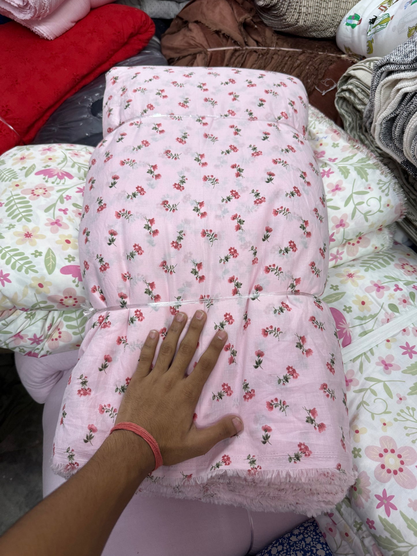 Buy Premium Cotton Flowers Print Fabric