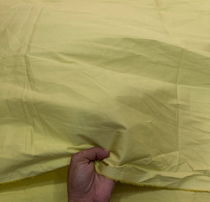 Buy Premium Poplin Solid Straw Yellow Fabric