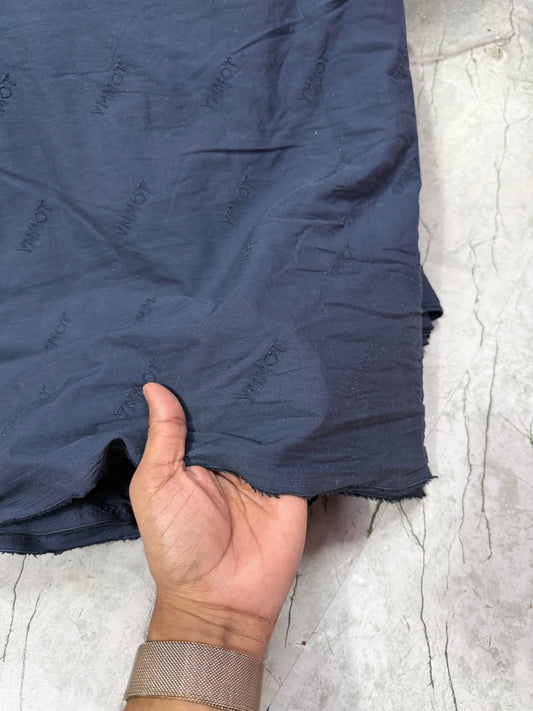 Buy Poplin Base Name Embroidered Fabric - MAF 