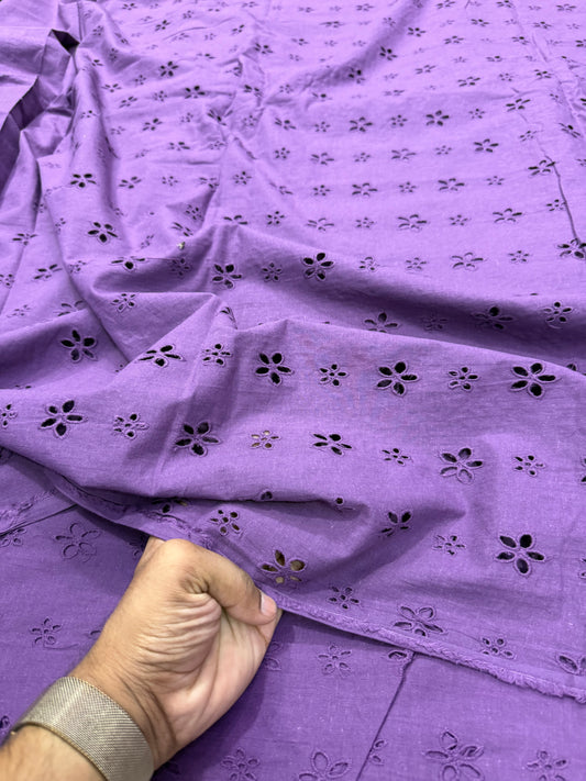 Buy Cotton Hakoba Purple 2 Size Flower Fabric