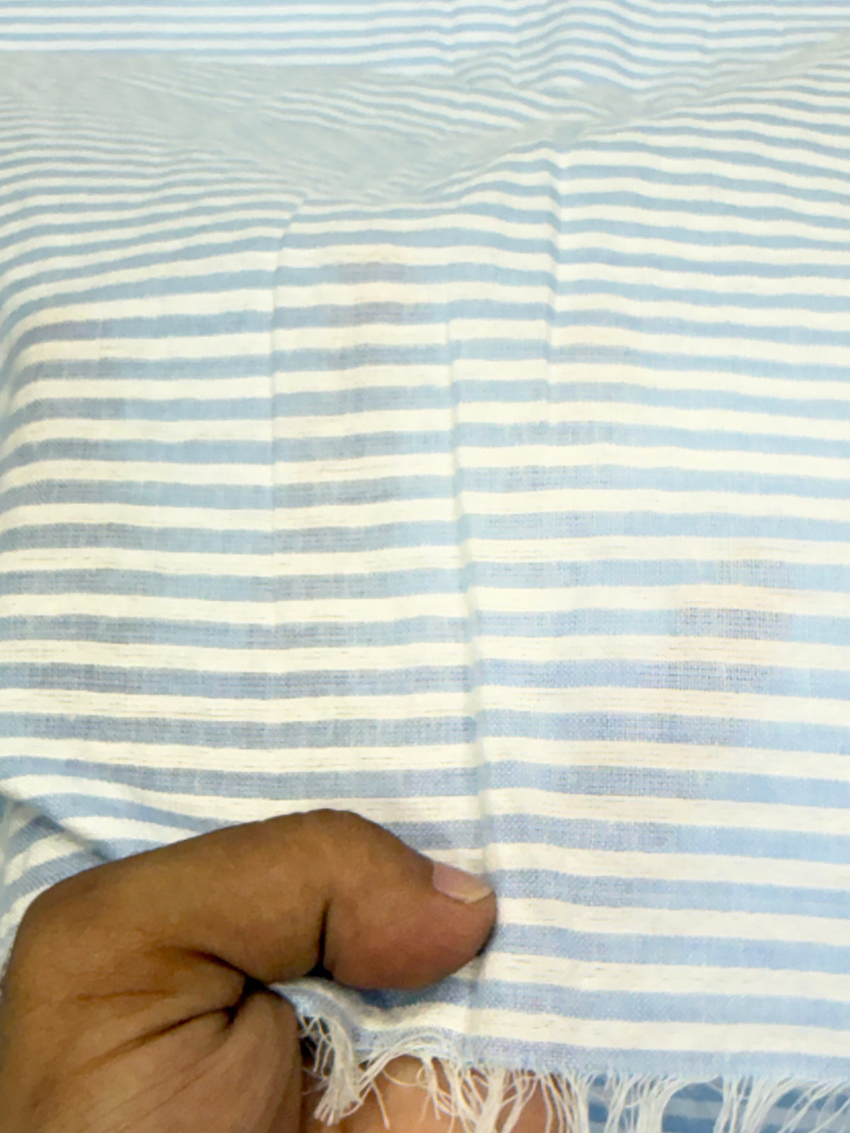 Buy Premium Cotton Seersucker Office Blue White Formal amazing Stripe