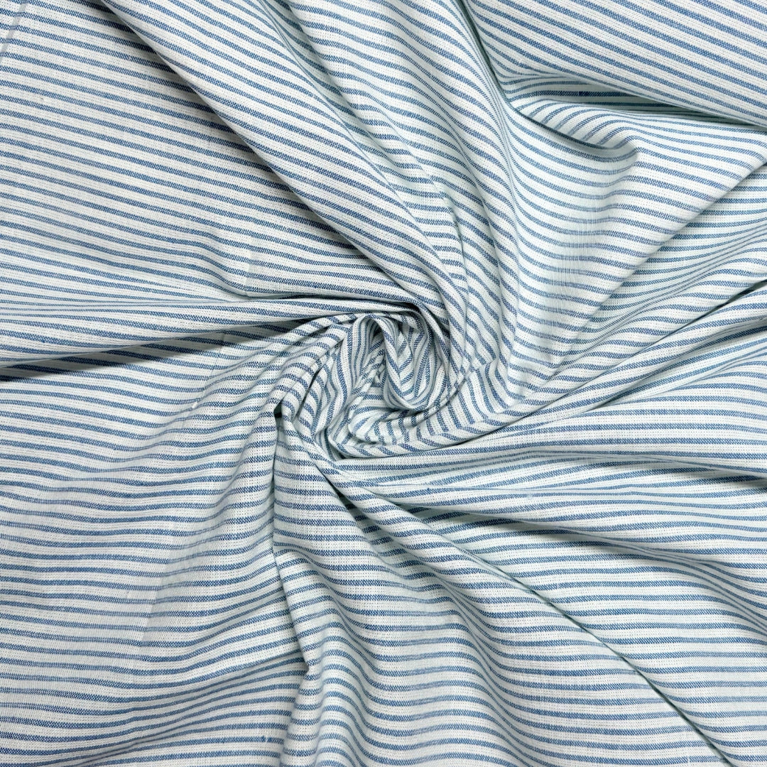 RL Cotton YanDyed Blue Thin Stripe - MAF 