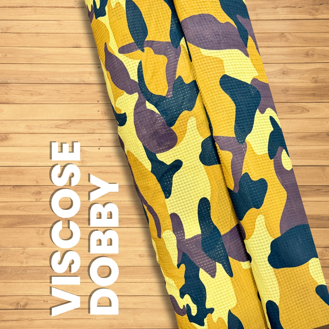 Buy Force Print Viscose Dobby Printed Fabric - MAF 