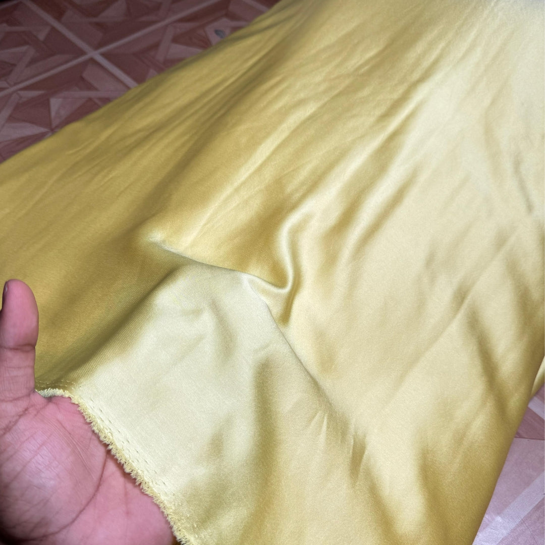 Buy Italian Silk Solid Baby Yellow - MAF 