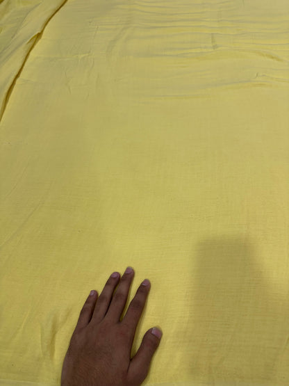 Buy Premium Soft Cotton Double Cloth Baby Yellow Solid Fabric