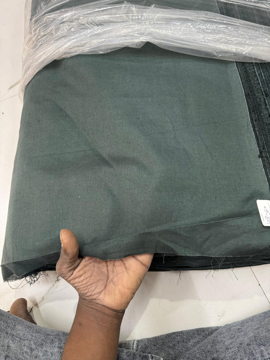 Buy Lab Certified Pure Linen Cotton Solid Dust Grey Fabric