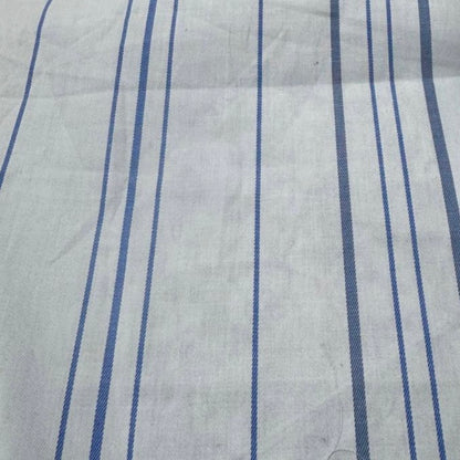 Buy Cotton Poplin Yarn Dyed Blue Base Blue Stripe Fabric