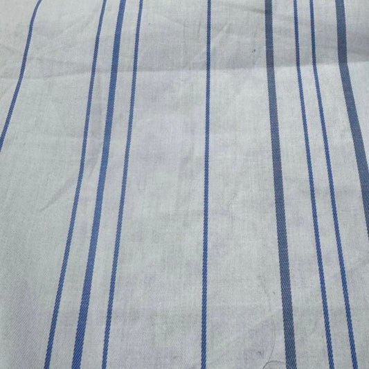Buy Cotton Poplin Yarn Dyed Blue Base Blue Stripe Fabric