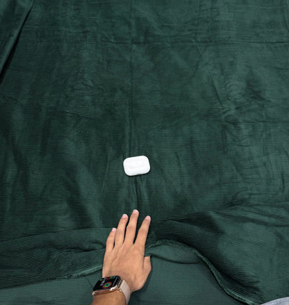 Buy Premium Corduroy Solid Bottle Green Fabric 21 Wales