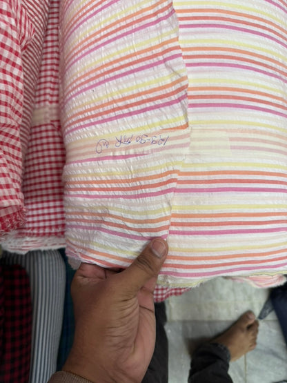 Buy Premium Yarn-Dyed Seersucker Rainbow Stripe