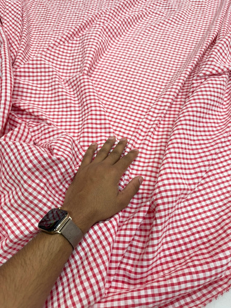 Buy Premium Cotton Yarn-Dyed Cherry Gingham