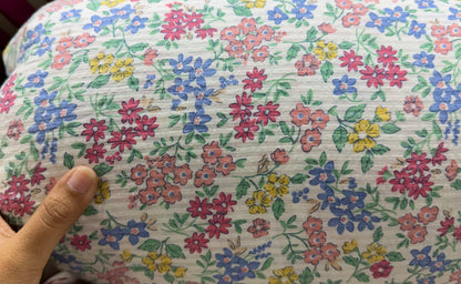 Buy Premium Cotton Seersucker Pastel Floral Fabric