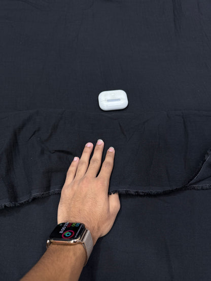 Buy Premium Soft Cotton Double Cloth Black Fabric