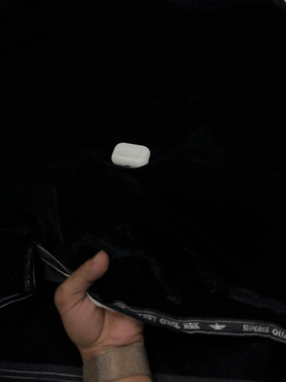 Buy Premium Solid Black Cotton Velvet Fabric