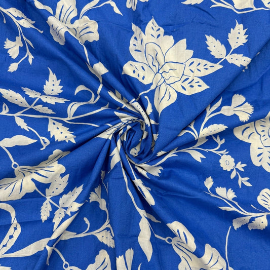 Buy Border Poplin Printed Fabric - MAF 