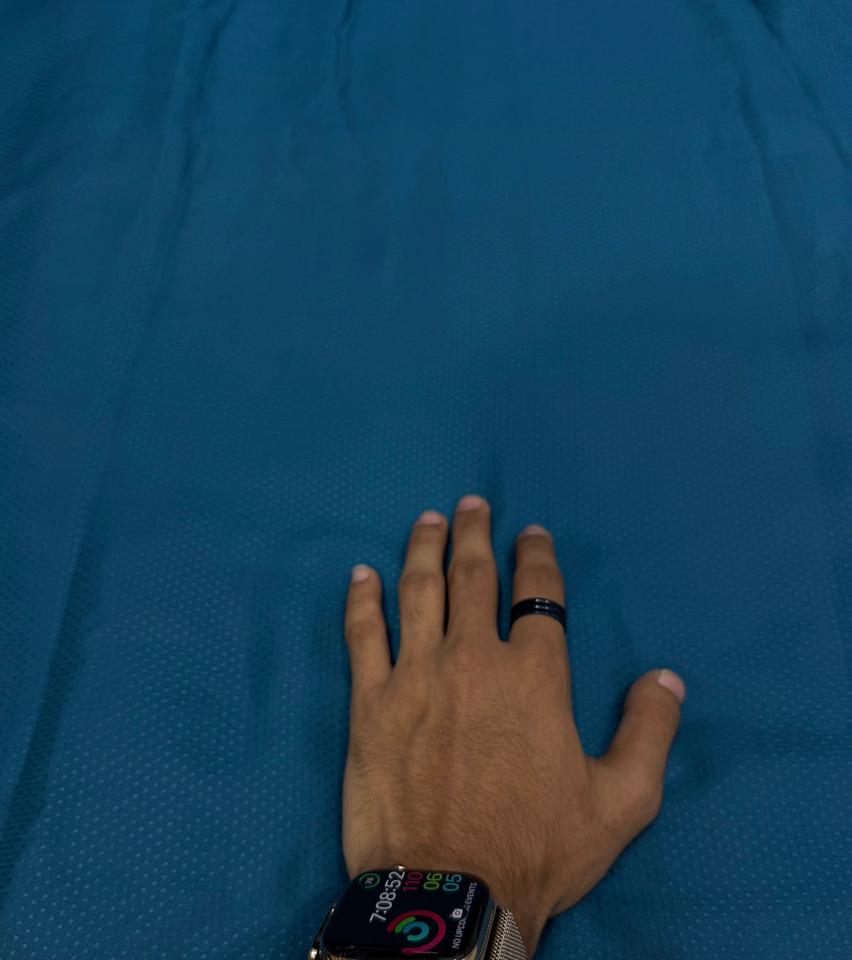 Buy Premium Rayon Solid Petrol Blue Dobby Fabric