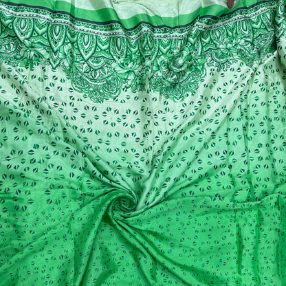 Buy Viscose Green Ombre Printed Fabric - MAF 