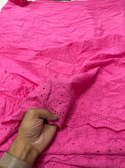Buy Cotton Hakoba Hot Pink Diamond Border Design - MAF 