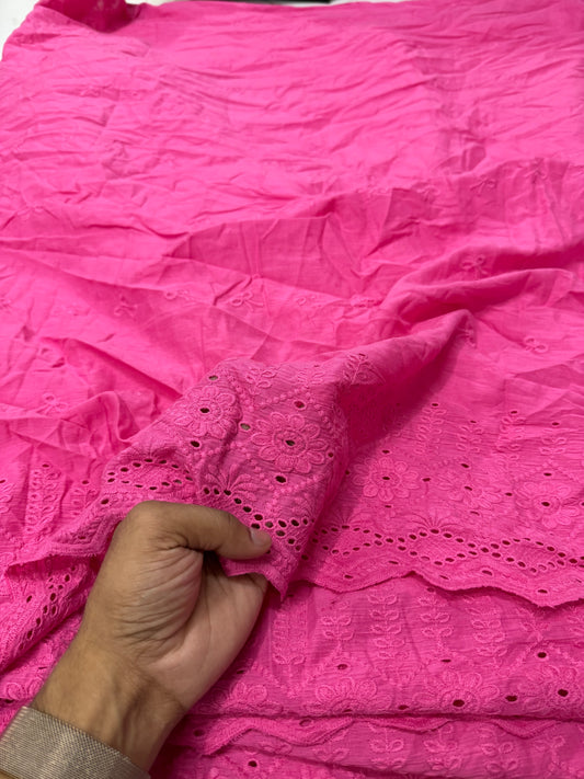 Buy Cotton Hakoba Hot Pink Diamond Border Design - MAF 