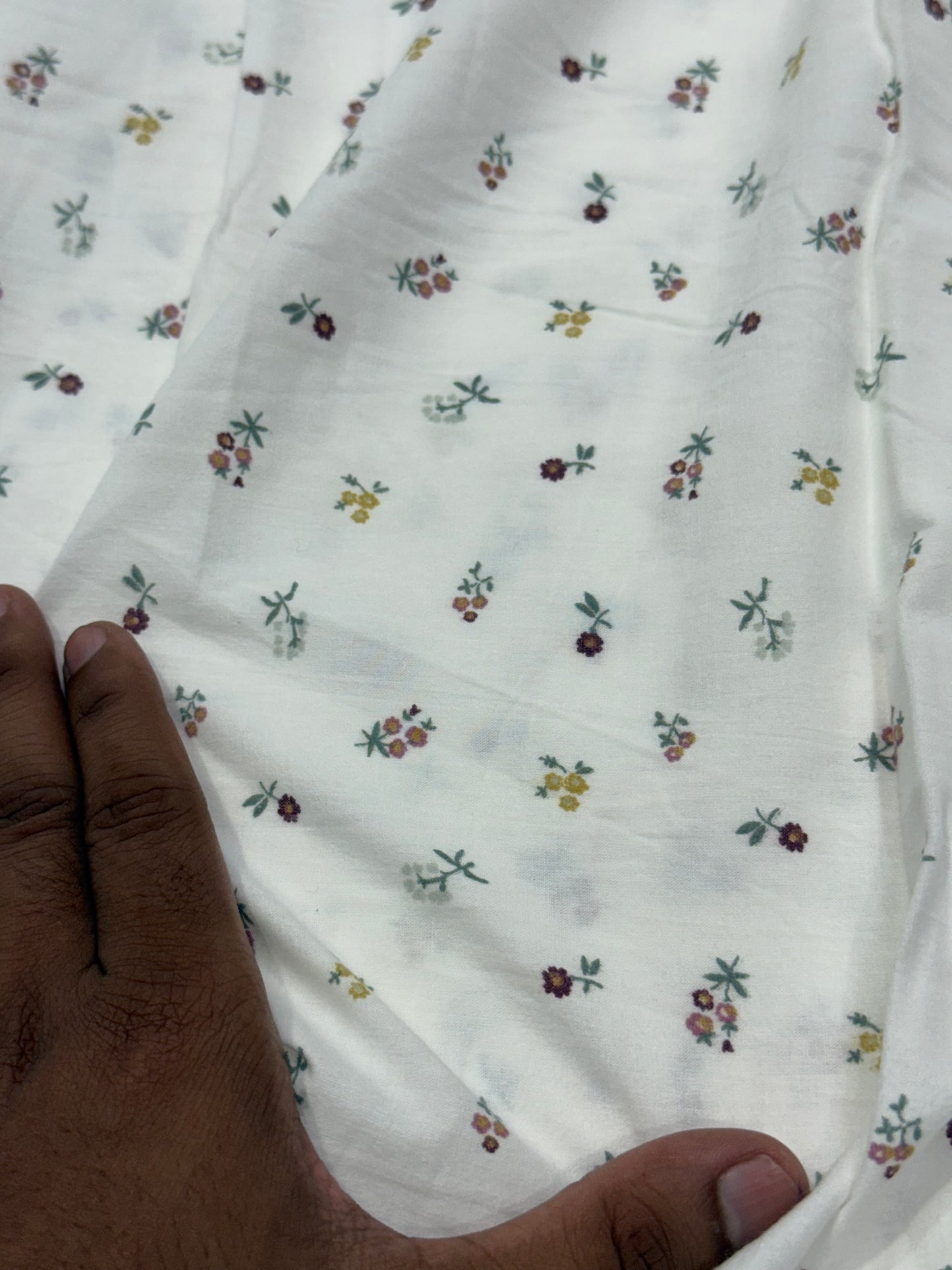 Buy Cotton Poplin Softy Tiny Floral Printed Fabric