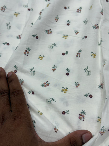Buy Cotton Poplin Softy Tiny Floral Printed Fabric