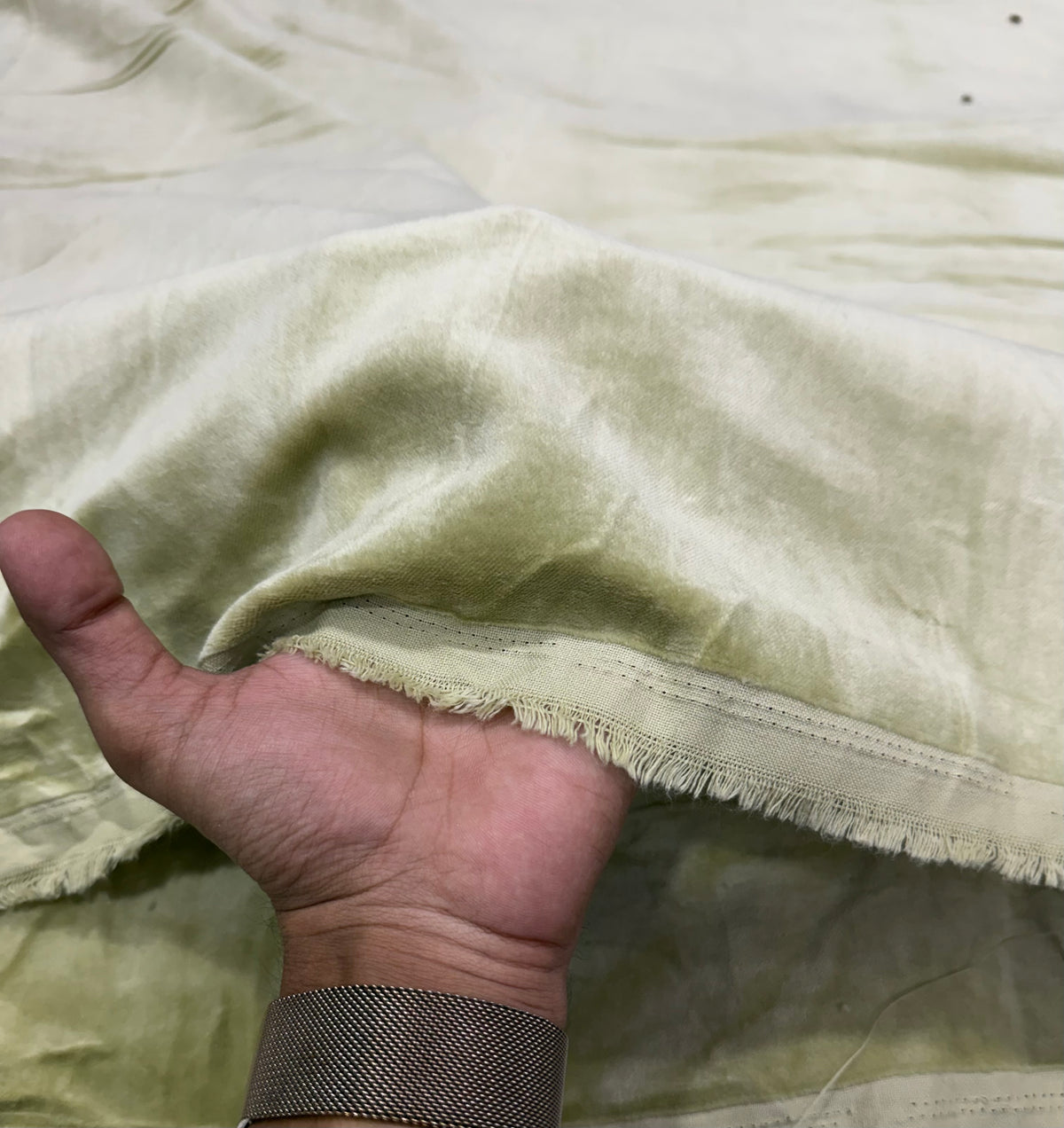 Buy Micro Velvet Sage Green Fabric