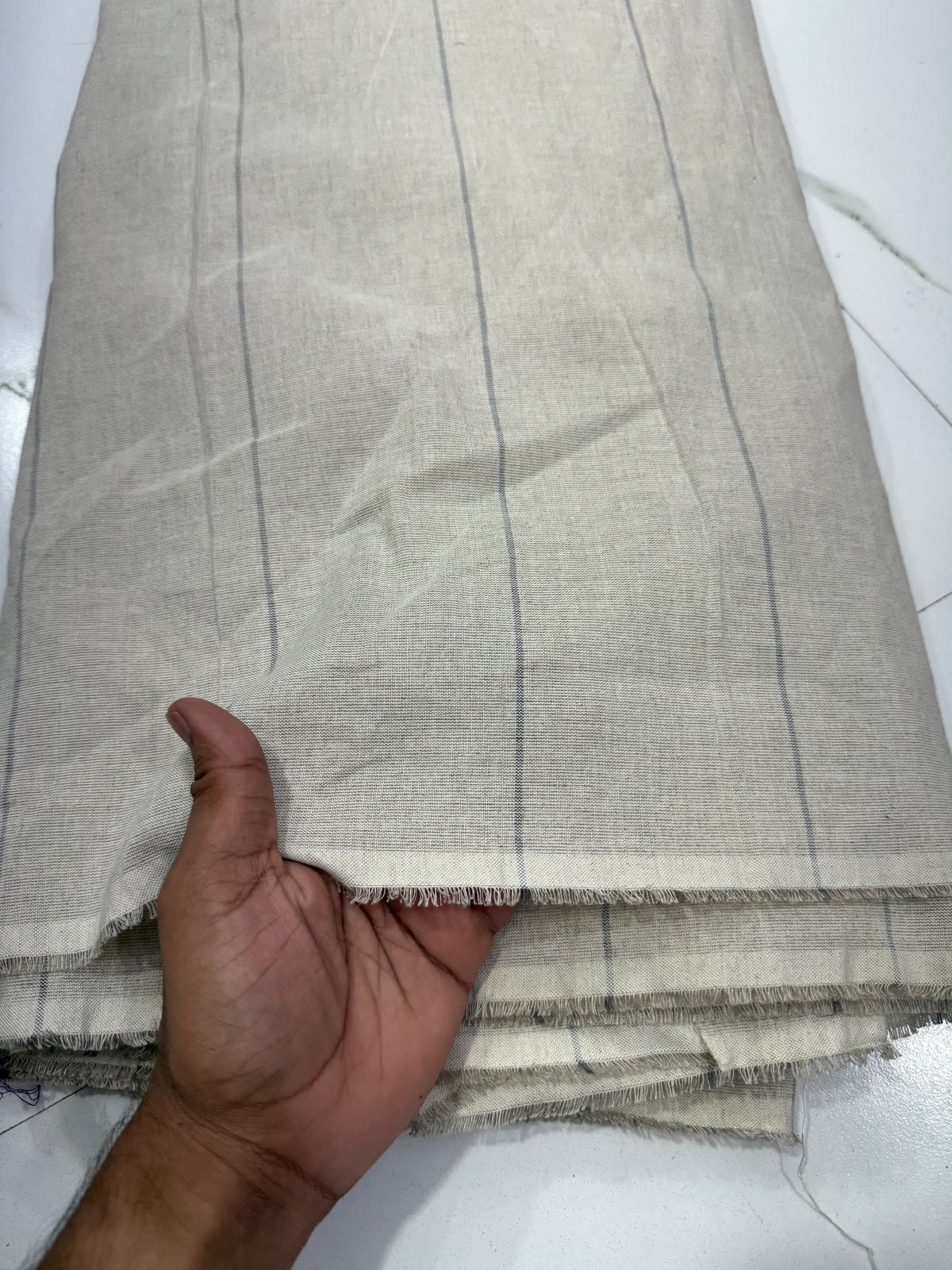 Buy Lab Certified Furnishing Pure Linen Green Line Premium Collection Fabric