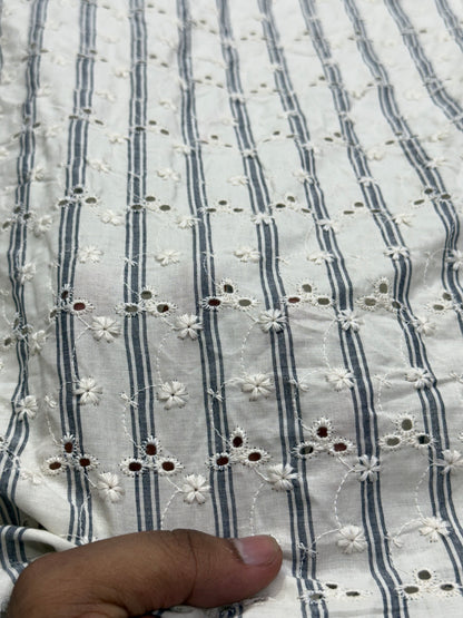 Buy Cotton Yarn Dyed Stripe Hakoba Fabric