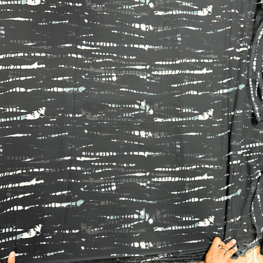 Buy Poly Georgette Dobby Tie & Dye - MAF 